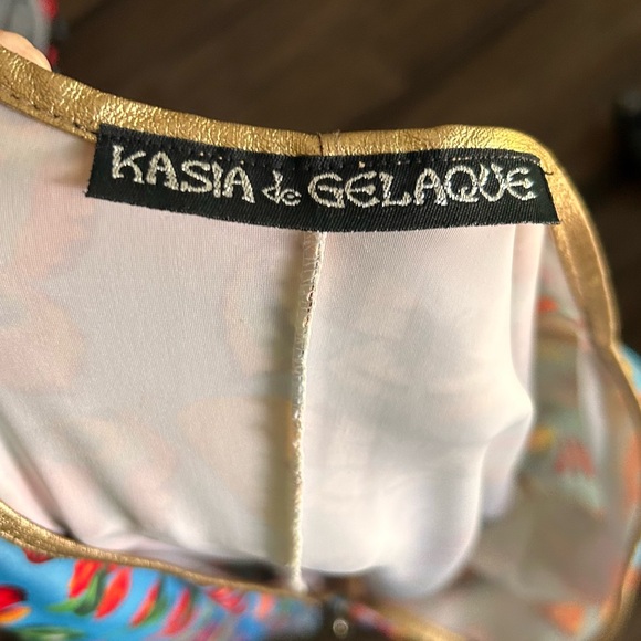 Kasia de Gelaque Butterfly Bug Print Long Sleeve Dress Sz S - Picture 9 of 11